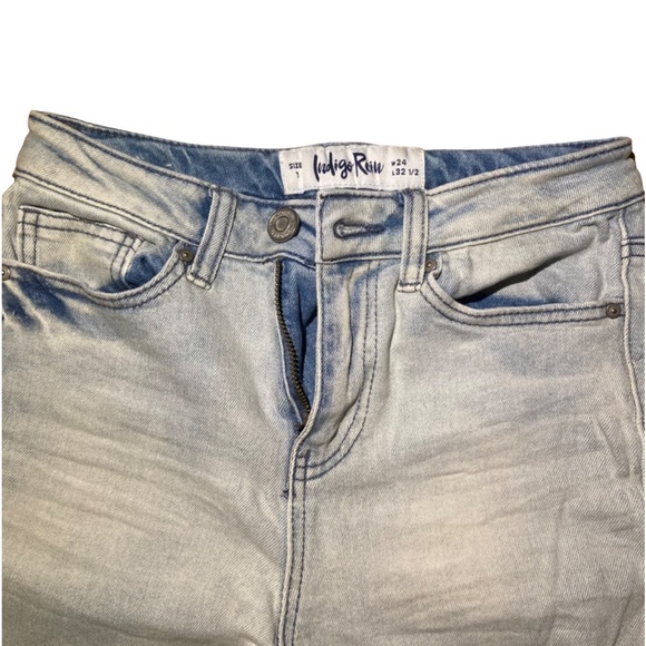 Juniors Light-Wash Bootcut Flare Indigo Rein Jeans Size 1 - Picture 3 of 4